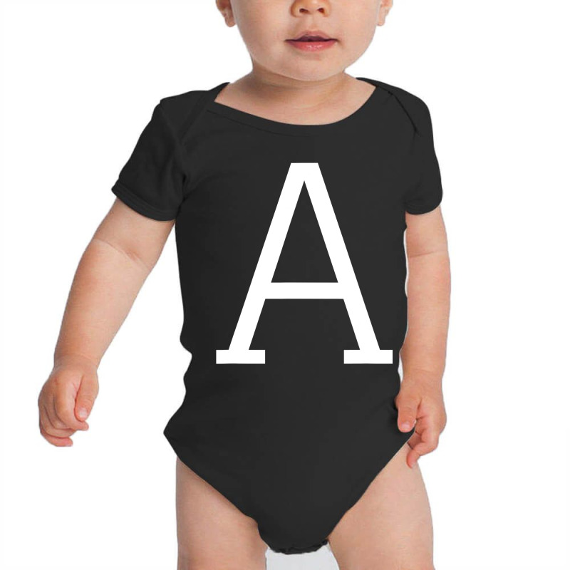 Letter A Initial Name Monogram Capital Letter Baby Bodysuit by casaniuy89 | Artistshot