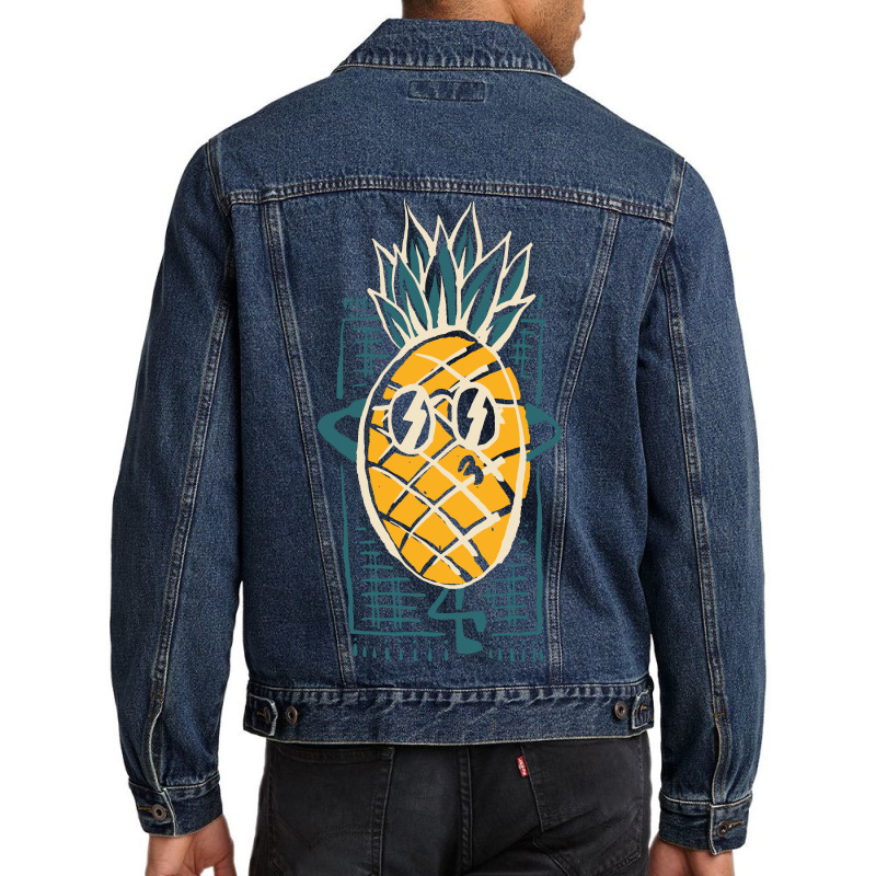 Pineapple Sunbathe Men Denim Jacket by Quilimo | Artistshot