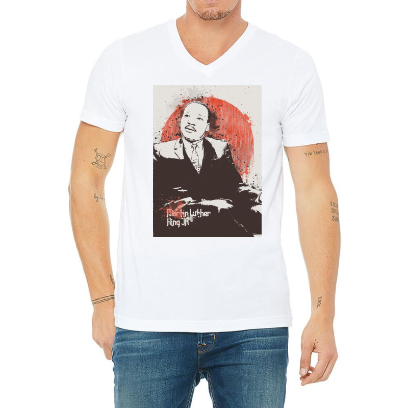 Martin Luther King Jr Painting Art V-neck Tee | Artistshot