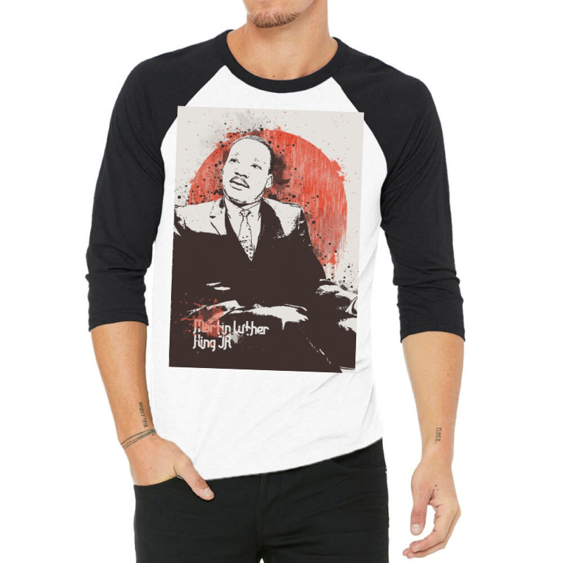 Martin Luther King Jr Painting Art 3/4 Sleeve Shirt | Artistshot