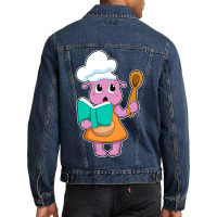 Alien As Cook With Cookbook Men Denim Jacket | Artistshot