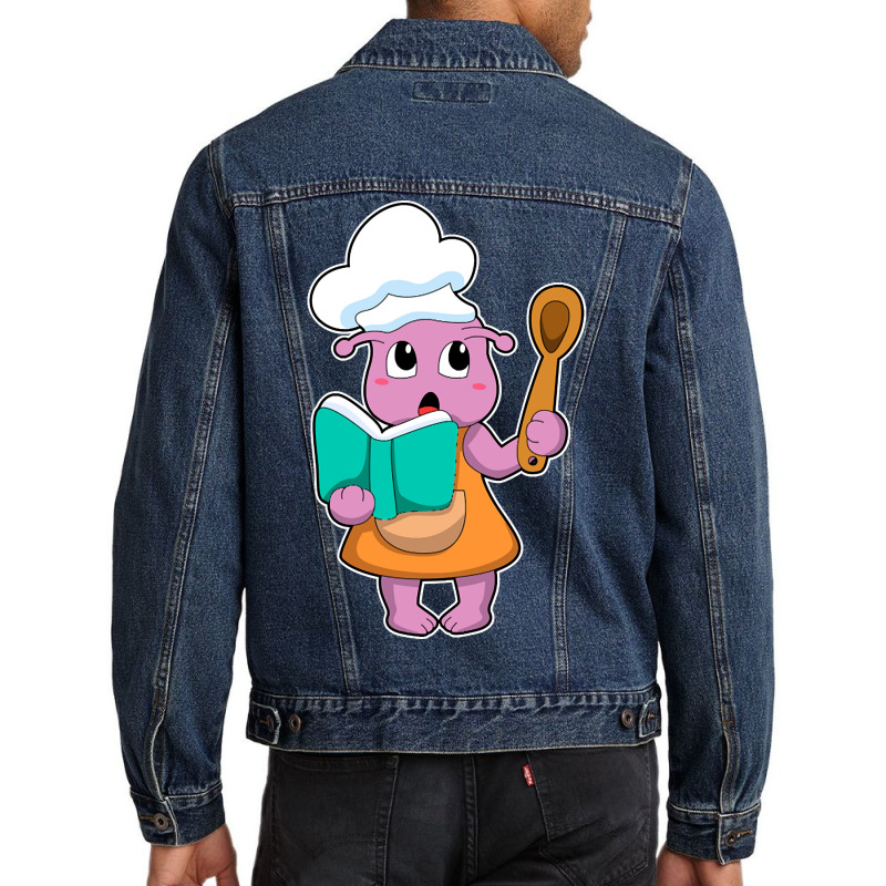 Alien As Cook With Cookbook Men Denim Jacket by resaleberries875 | Artistshot