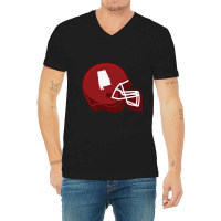 Alabama Outline Football Helmet V-neck Tee | Artistshot