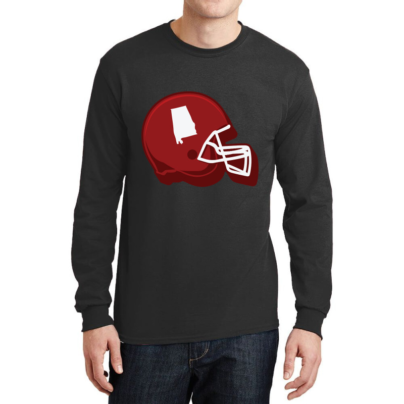 Alabama Outline Football Helmet Long Sleeve Shirts by Binzdodi | Artistshot