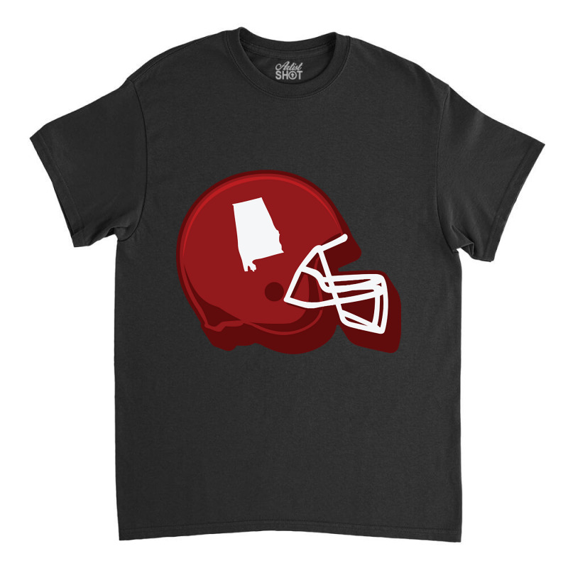 Alabama Outline Football Helmet Classic T-shirt by Binzdodi | Artistshot