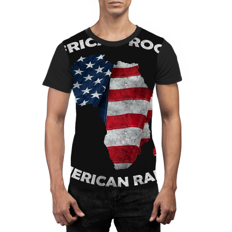 African Roots American Raised Graphic T-shirt by stumbledfeatures425 | Artistshot