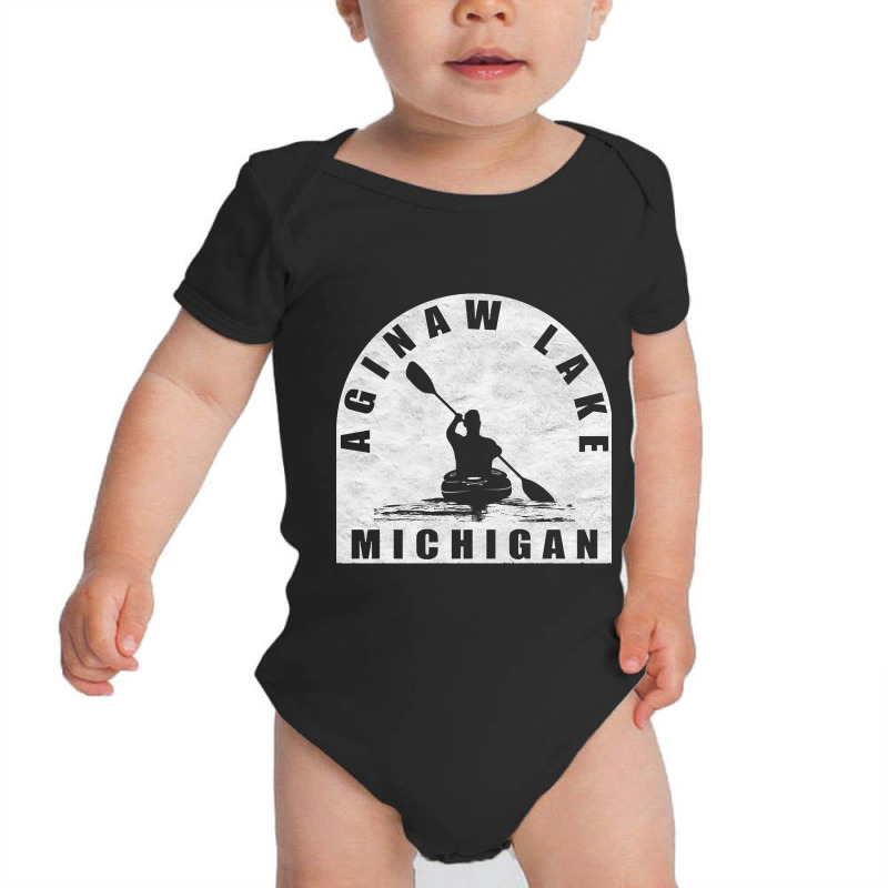 Aginaw Lake Kayaking Michigan Baby Bodysuit | Artistshot