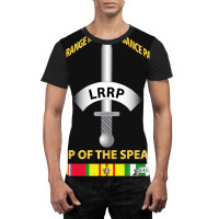 Badge - Lrrp - Tip Of The Spear - Vietnam Vet W Svc Graphic T-shirt | Artistshot