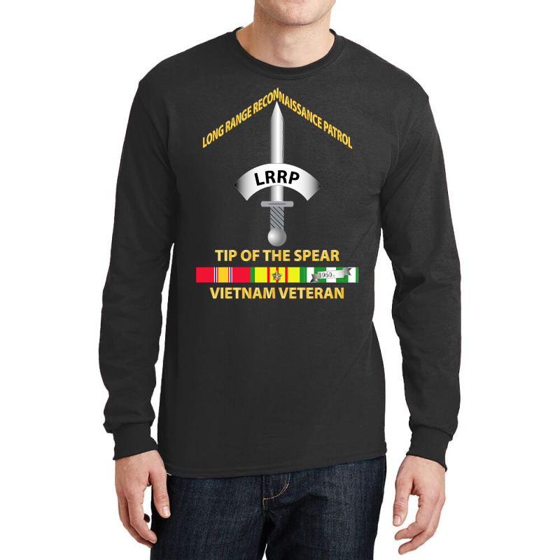 Badge - Lrrp - Tip Of The Spear - Vietnam Vet W Svc Long Sleeve Shirts by cryingdappled109 | Artistshot