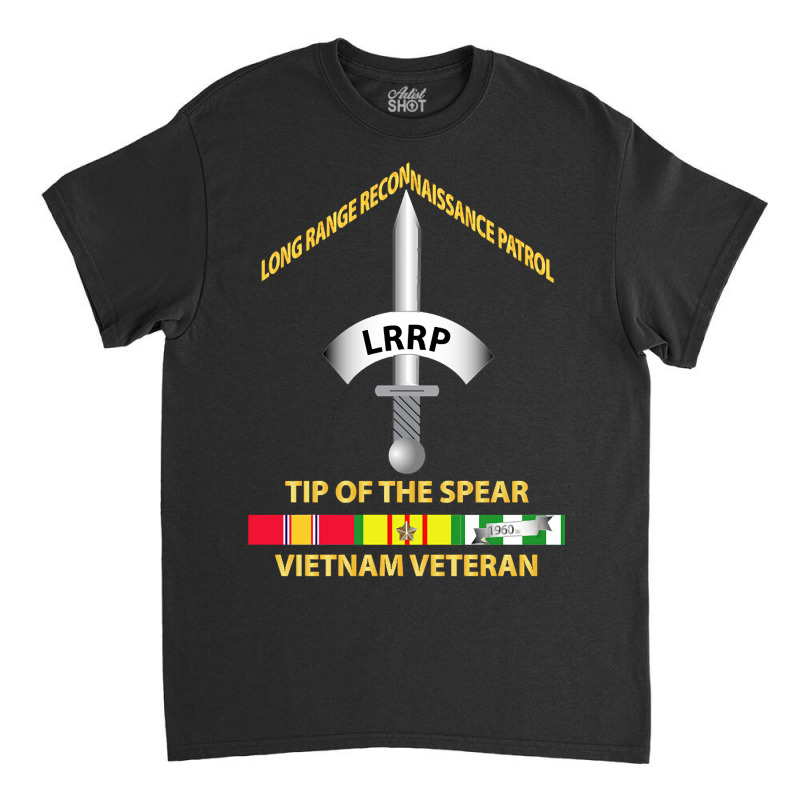 Badge - Lrrp - Tip Of The Spear - Vietnam Vet W Svc Classic T-shirt by cryingdappled109 | Artistshot