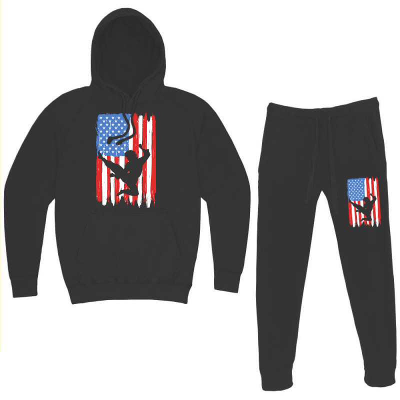 American Flag Kung Fu Graphic Hoodie & Jogger set by dealgummy642 | Artistshot