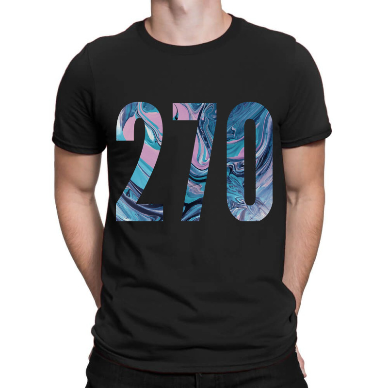 270 Area Code Zip Code Location Teal Blue Purple T-Shirt by sausagefencing57 | Artistshot