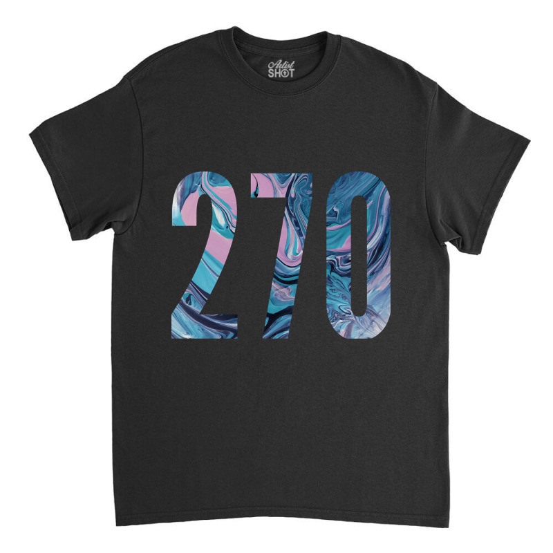 270 Area Code Zip Code Location Teal Blue Purple Classic T-shirt by sausagefencing57 | Artistshot