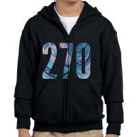 270 Area Code Zip Code Location Teal Blue Purple Youth Zipper Hoodie | Artistshot