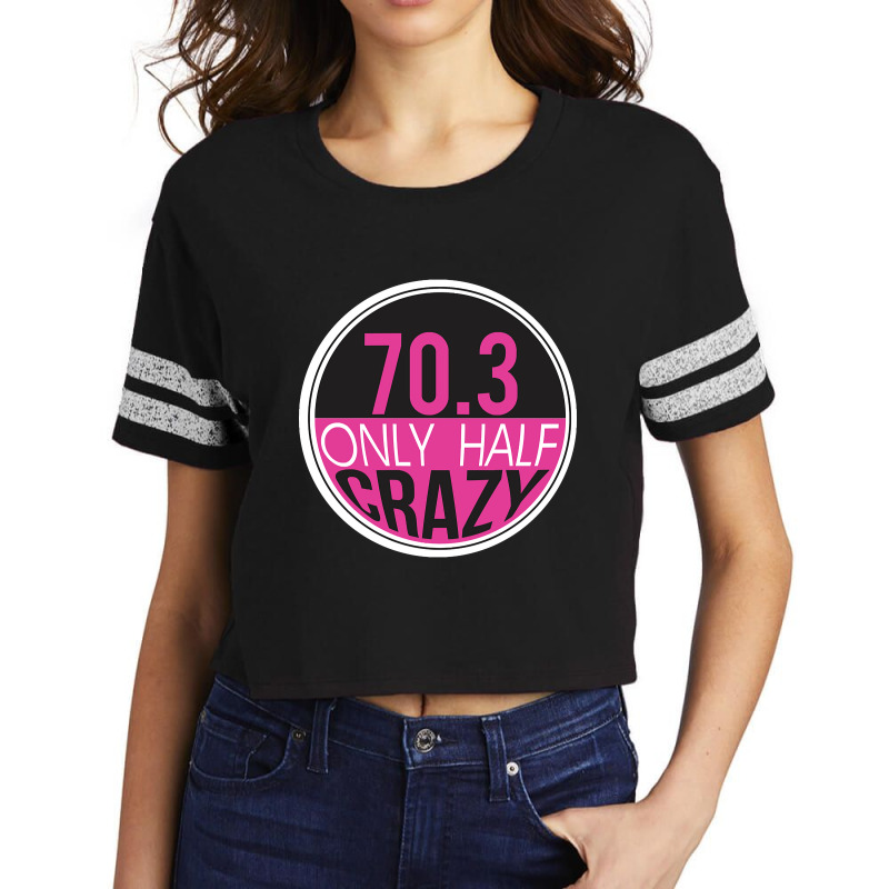 70.3 Triathlon Only Half Crazy Scorecard Crop Tee by venbytumny | Artistshot