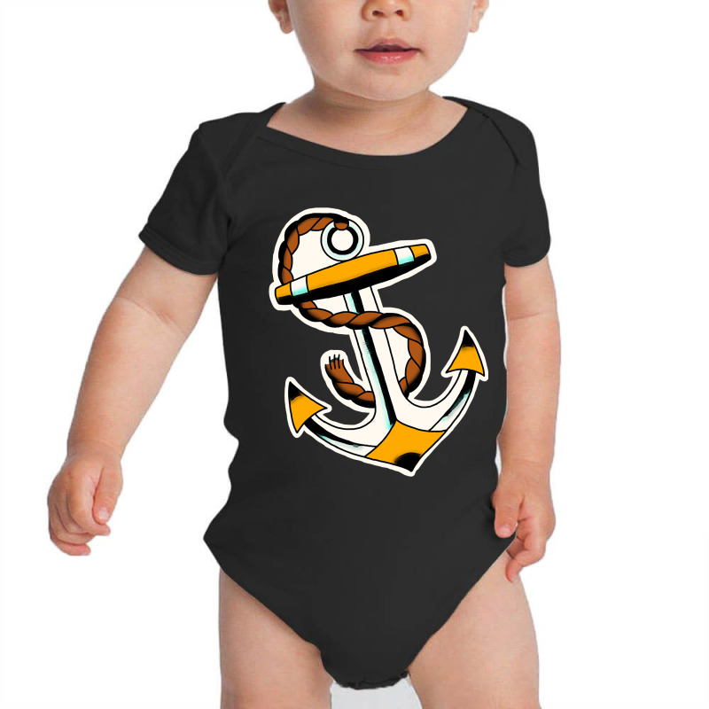 Anchor Traditional Tattoo Baby Bodysuit by dealgummy642 | Artistshot