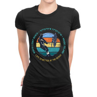 North Light Beach, Block Island, Rhode Island Ladies Fitted T-shirt | Artistshot