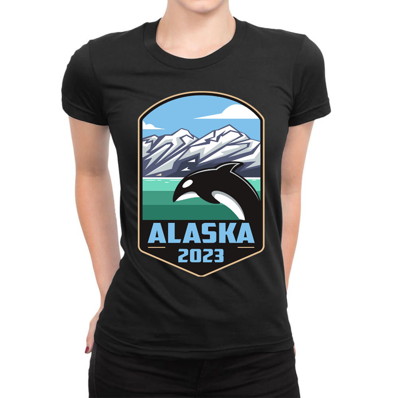 Alaska Cruise 2023 Whale Ocean Design T-shirt Ladies Fitted T-Shirt by stumbledfeatures425 | Artistshot