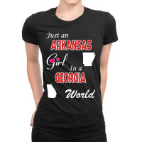 Arkansas - Georgia Ladies Fitted T-shirt | Artistshot