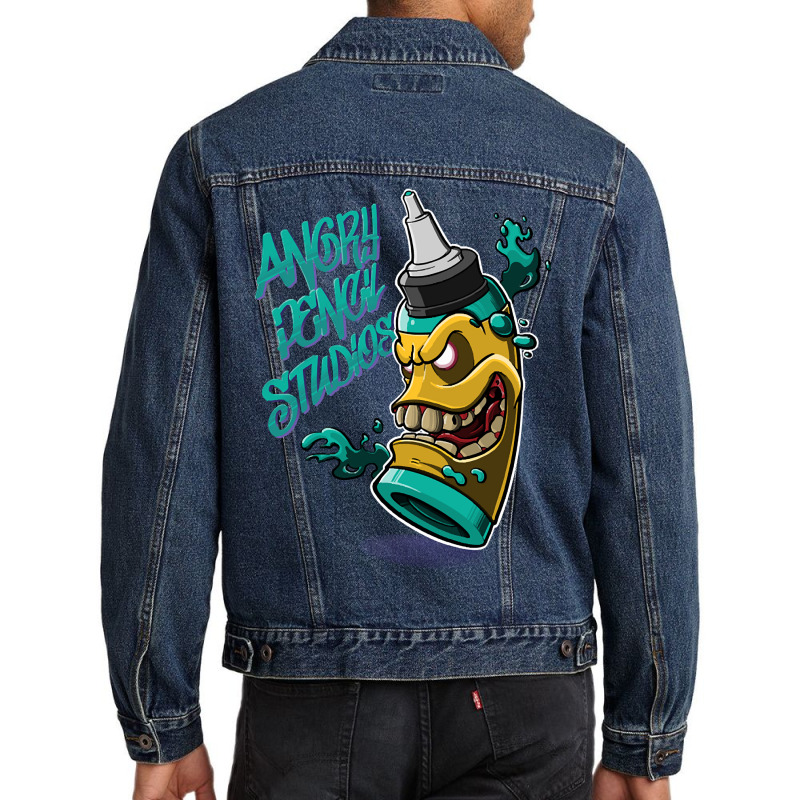 Angry Ink Bottle Men Denim Jacket by dealgummy642 | Artistshot