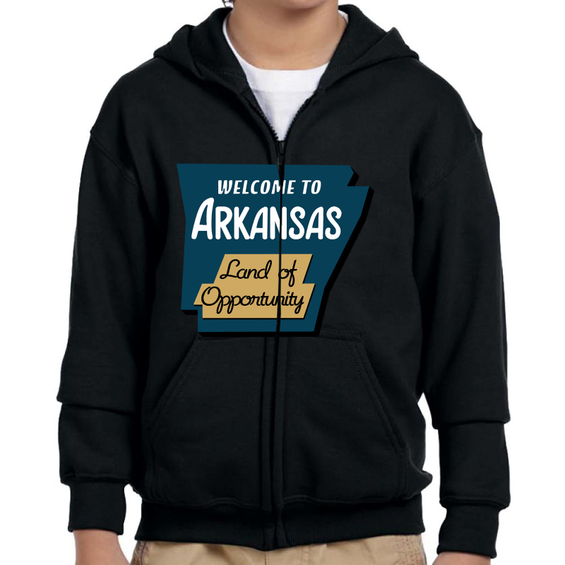 Arkansas - Land Of Opportunity Youth Zipper Hoodie by ternacanuda | Artistshot