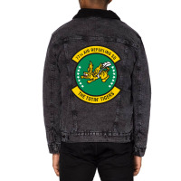 77 Air Refueling Squadron Afrc (u.s. Air Force) Unisex Sherpa-lined Denim Jacket | Artistshot