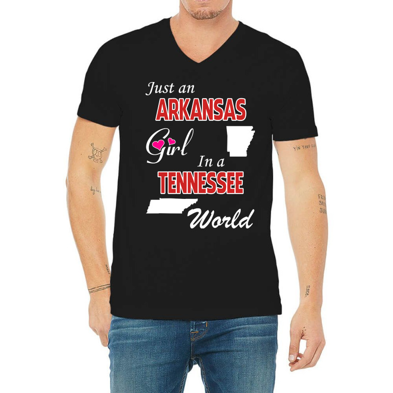 Arkansas - Tennessee V-Neck Tee by ternacanuda | Artistshot