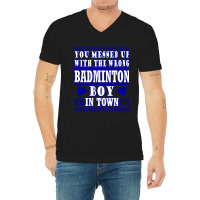 Badminton Badminton Racket Birdy Shuttlecock V-neck Tee | Artistshot