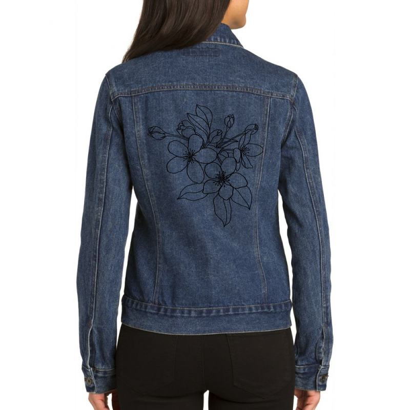 Apple Blossom Ladies Denim Jacket by resaleberries875 | Artistshot