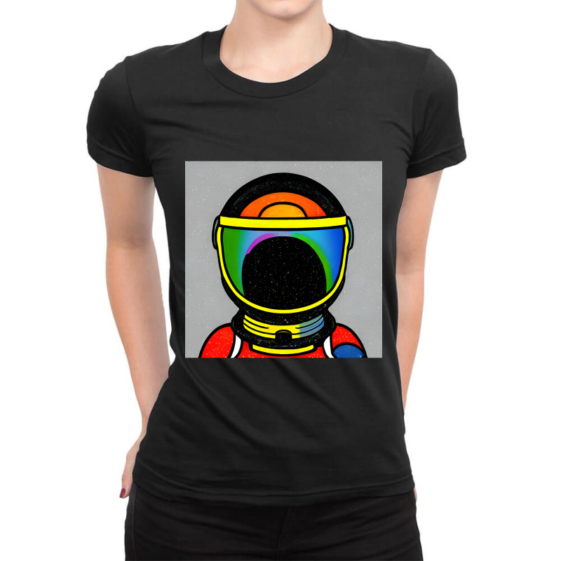 Astronaut Ladies Fitted T-Shirt by brushdatum98 | Artistshot