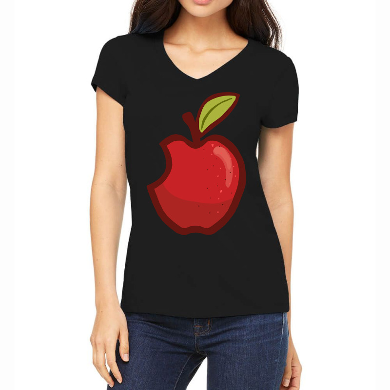 Apple Cartoon Women's V-Neck T-Shirt by resaleberries875 | Artistshot