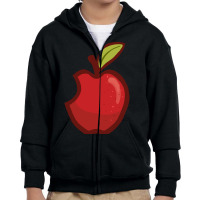 Apple Cartoon Youth Zipper Hoodie | Artistshot