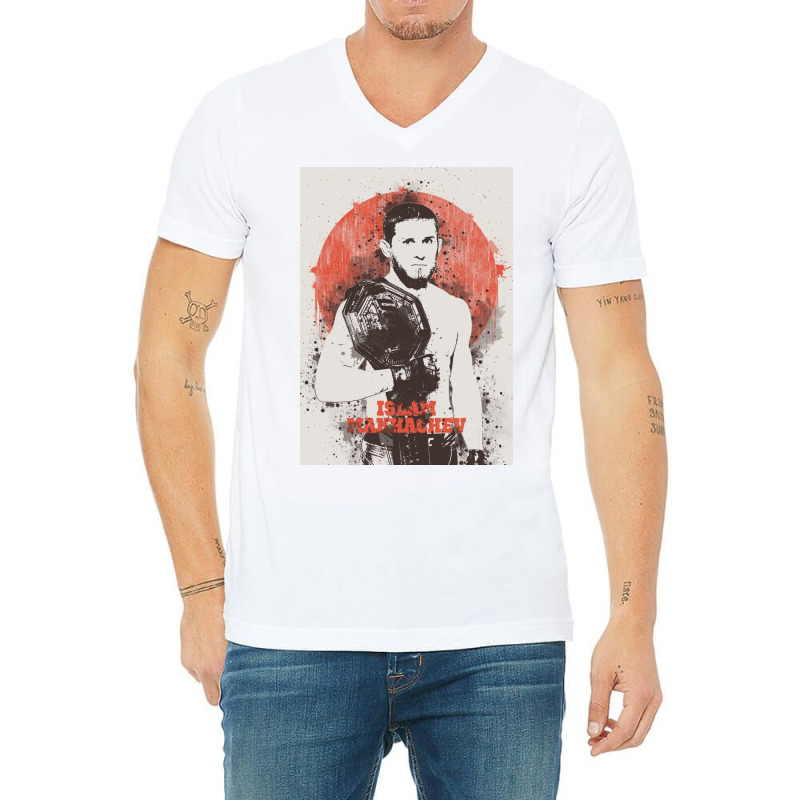 Islam Makhachev V-neck Tee | Artistshot