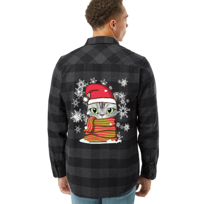 Cat Christmas Lovely Cat Christmas Flannel Shirt | Artistshot