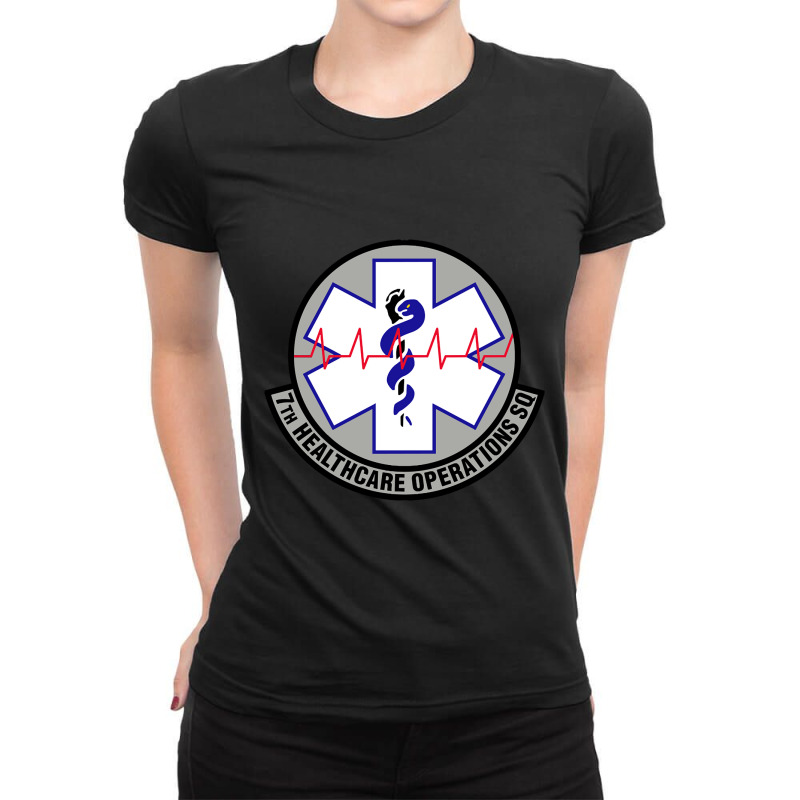 7 Healthcare Operations Squadron Afgsc (u.s. Air Force) Ladies Fitted T-shirt | Artistshot