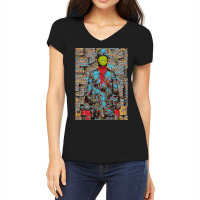 Apple Face Women's V-neck T-shirt | Artistshot