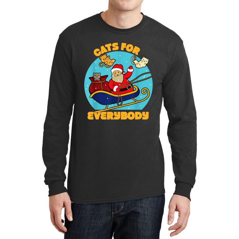 Cats For Everybody Christmas Cat Long Sleeve Shirts | Artistshot