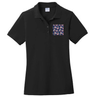 Apple Blossom On Dark Blue Ladies Polo Shirt | Artistshot