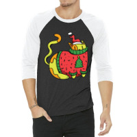 Christmas Cat Cat Christmas 3/4 Sleeve Shirt | Artistshot