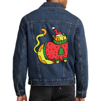 Christmas Cat Cat Christmas Men Denim Jacket | Artistshot