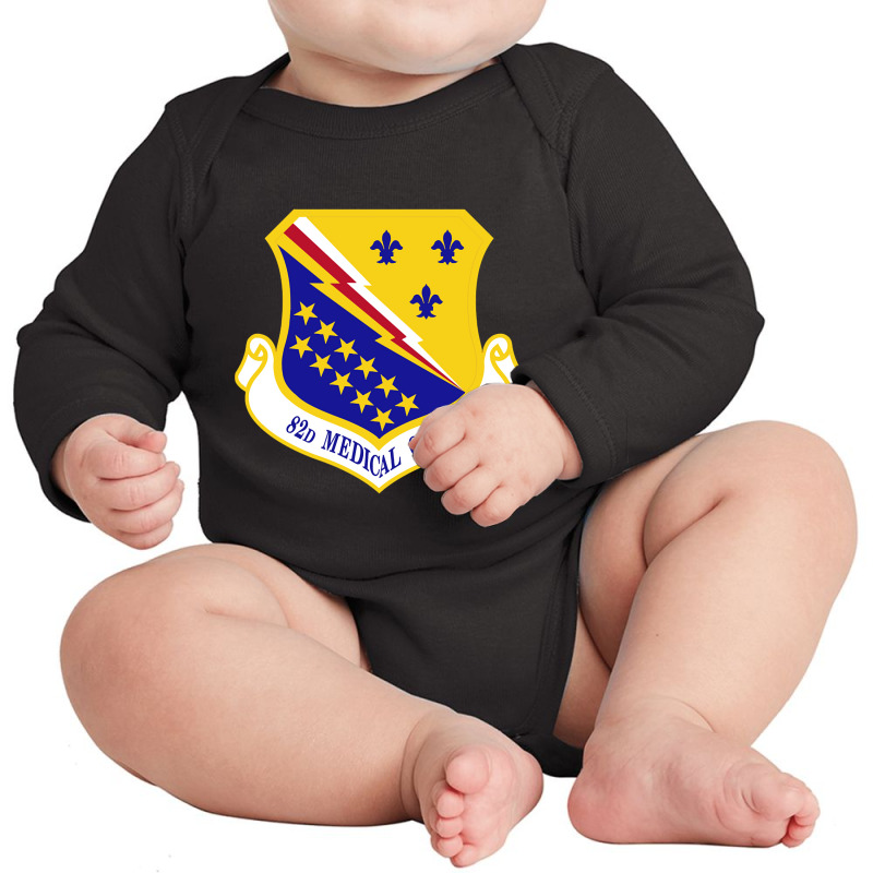 82d Medical Group (u.s. Air Force) Long Sleeve Baby Bodysuit by nourishnormally484 | Artistshot