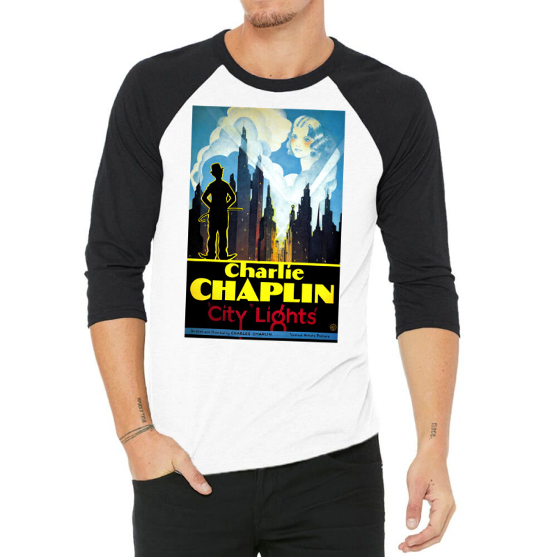 Charlie Chaplin, City Lights, 1931 Theatrical Release Poster Classic S 3/4 Sleeve Shirt by kahuakalux4 | Artistshot