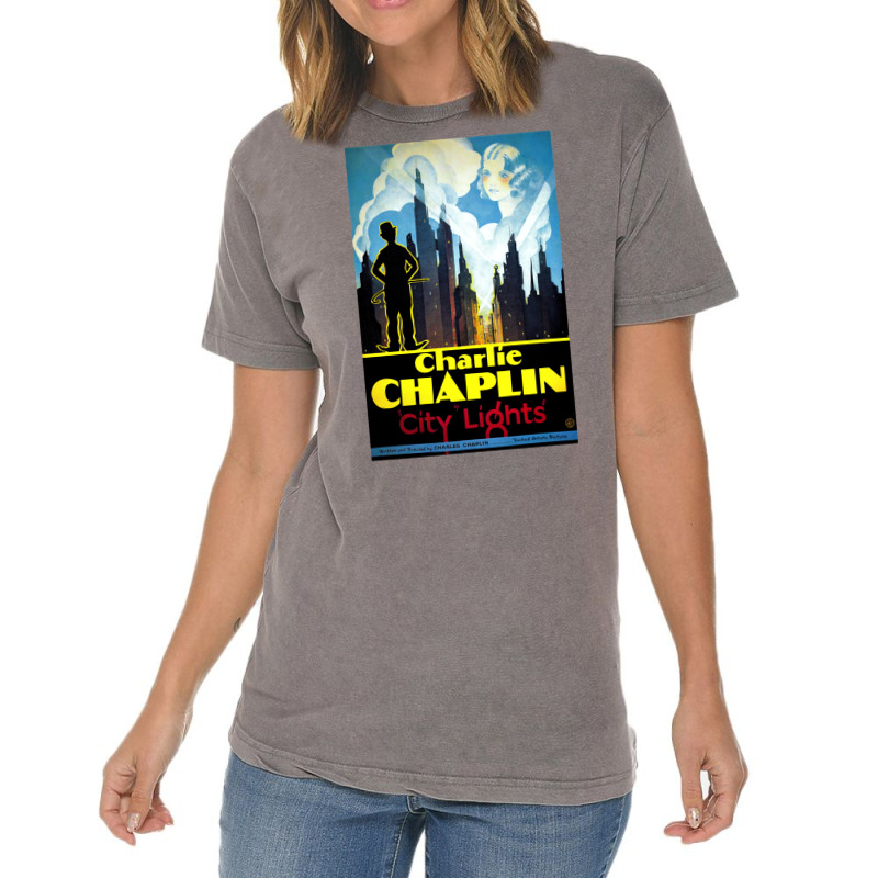 Charlie Chaplin, City Lights, 1931 Theatrical Release Poster Classic S Vintage T-Shirt by kahuakalux4 | Artistshot