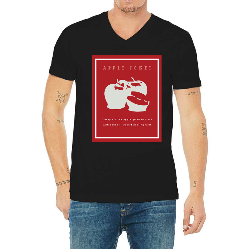 Apple Jokes V-Neck Tee by resaleberries875 | Artistshot