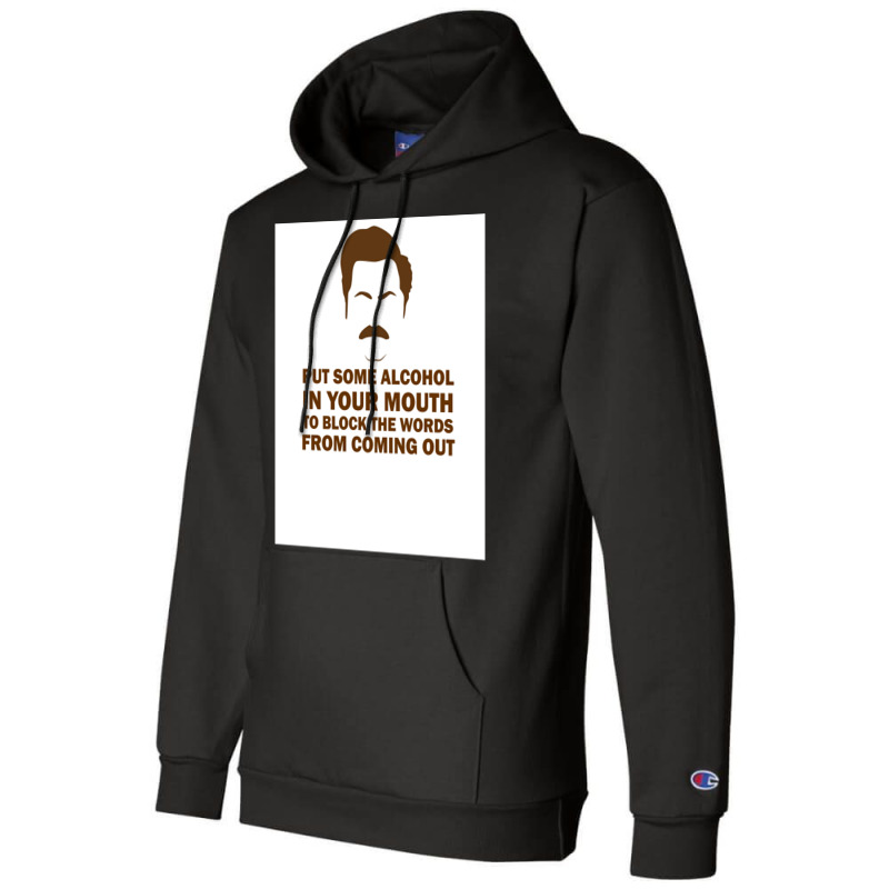 Ron Swanson Poster Girl Champion Hoodie | Artistshot