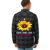 Faith Hope Love Multiple Myeloma Awareness Support Multiple Myeloma Wa Flannel Shirt | Artistshot