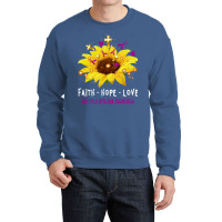 Faith Hope Love Multiple Myeloma Awareness Support Multiple Myeloma Wa Crewneck Sweatshirt | Artistshot