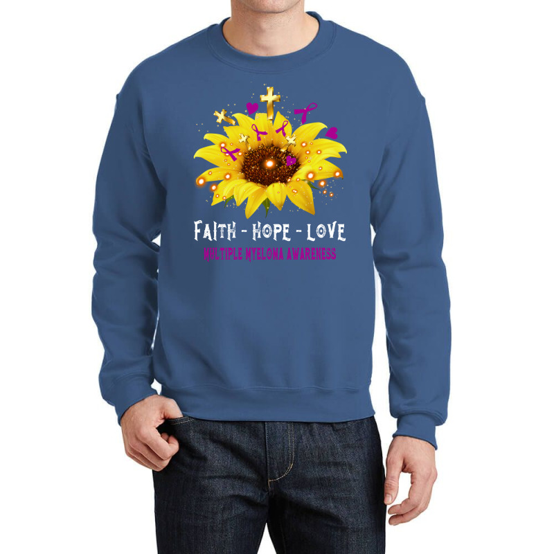 Faith Hope Love Multiple Myeloma Awareness Support Multiple Myeloma Wa Crewneck Sweatshirt by cojtihoskinc | Artistshot