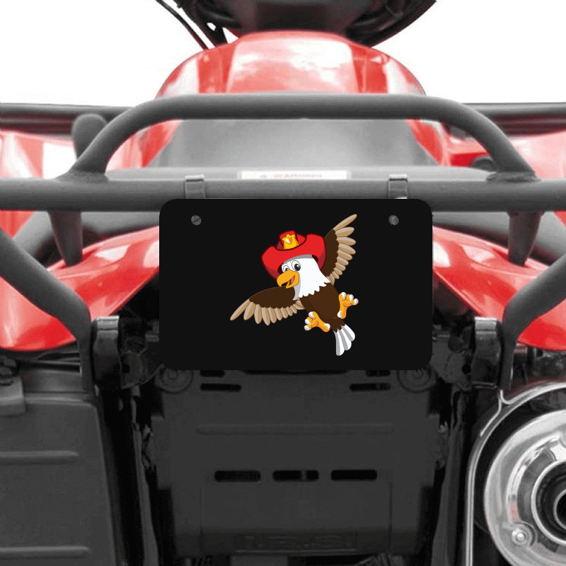 American Bald Eagle Chibi Anime Firefighter Atv License Plate | Artistshot