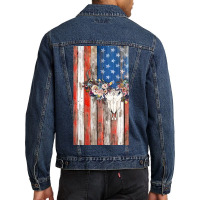 American Flag Aztec Bull Skull Cowgirl Rodeo Boho Girl Men Denim Jacket | Artistshot